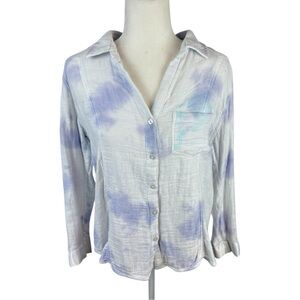 Billabong Tie Dye Button Down Cotton Shirt Size L